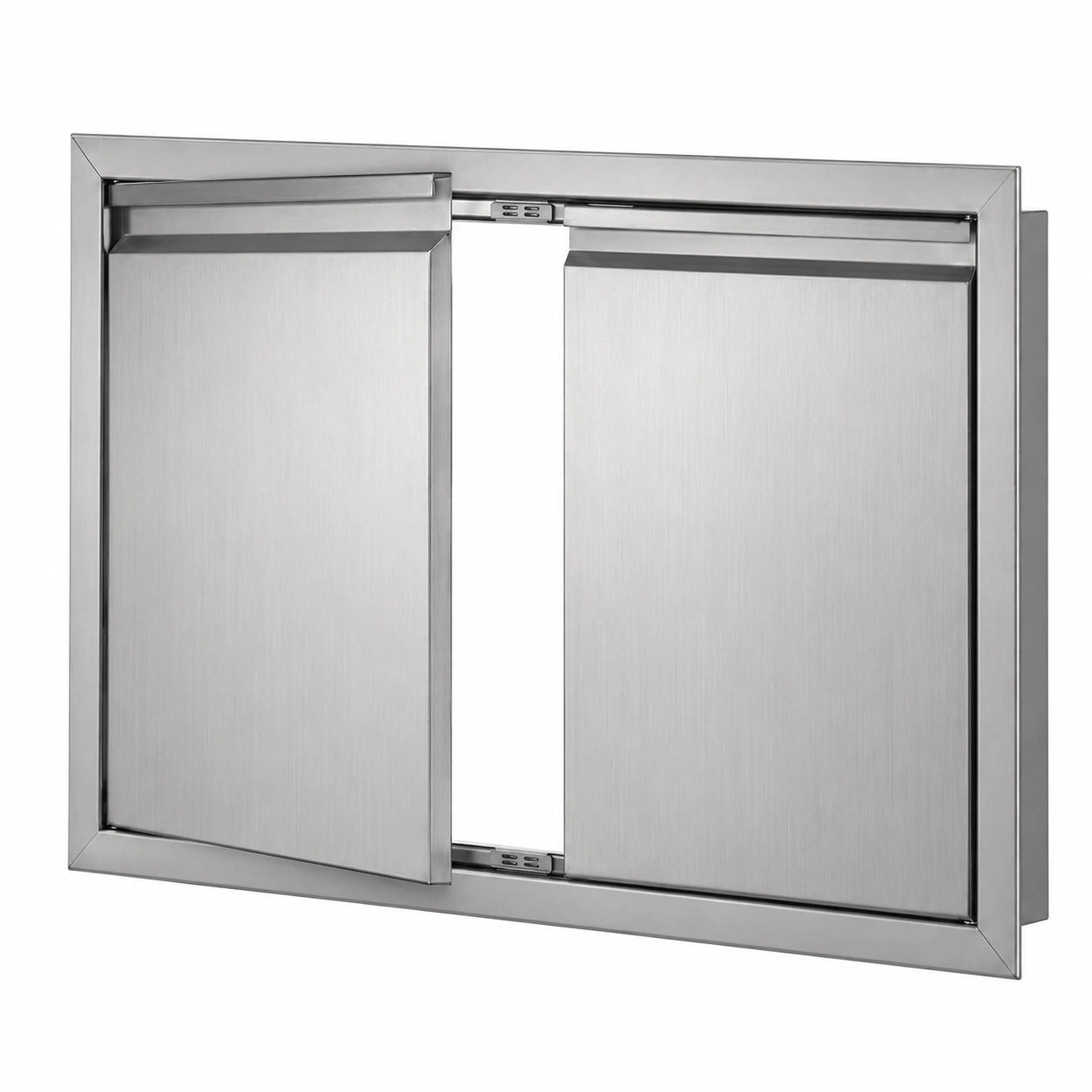 Sportello da Cucina Esterno in Acciaio Inox, 76x53 cm, Doppia Porta per Isola e Mobili