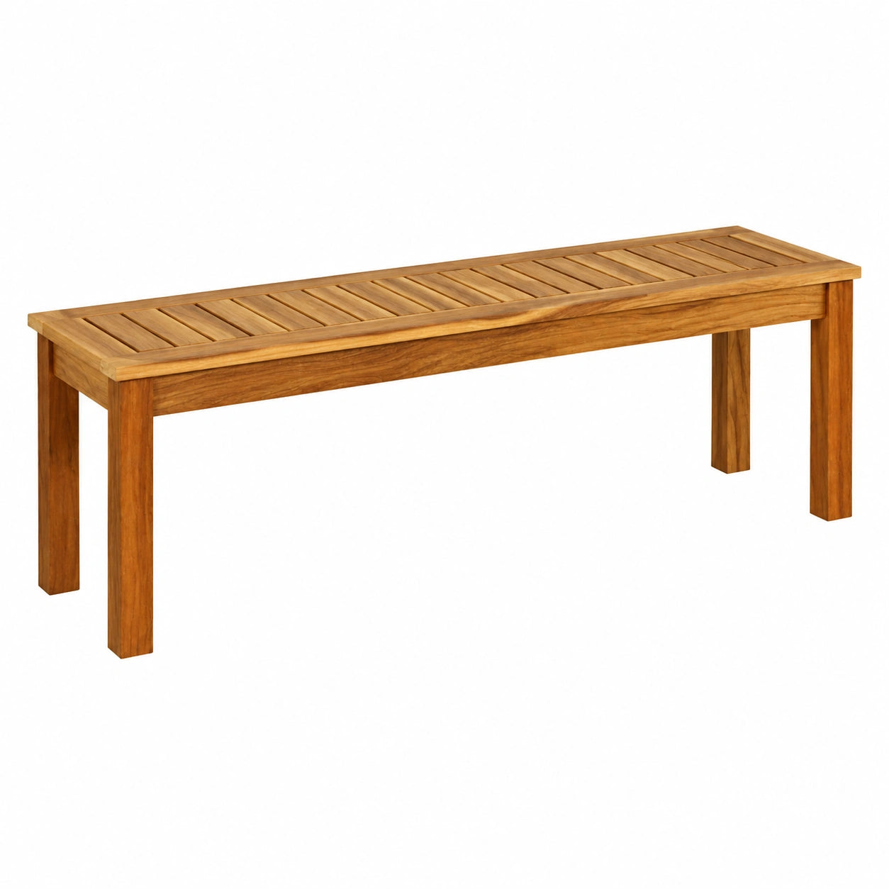 Panca da Giardino in Legno Massiccio a 3 Posti, Capacità 360 kg, per Esterni e Interni, Dimensioni 132x34x43,5 cm