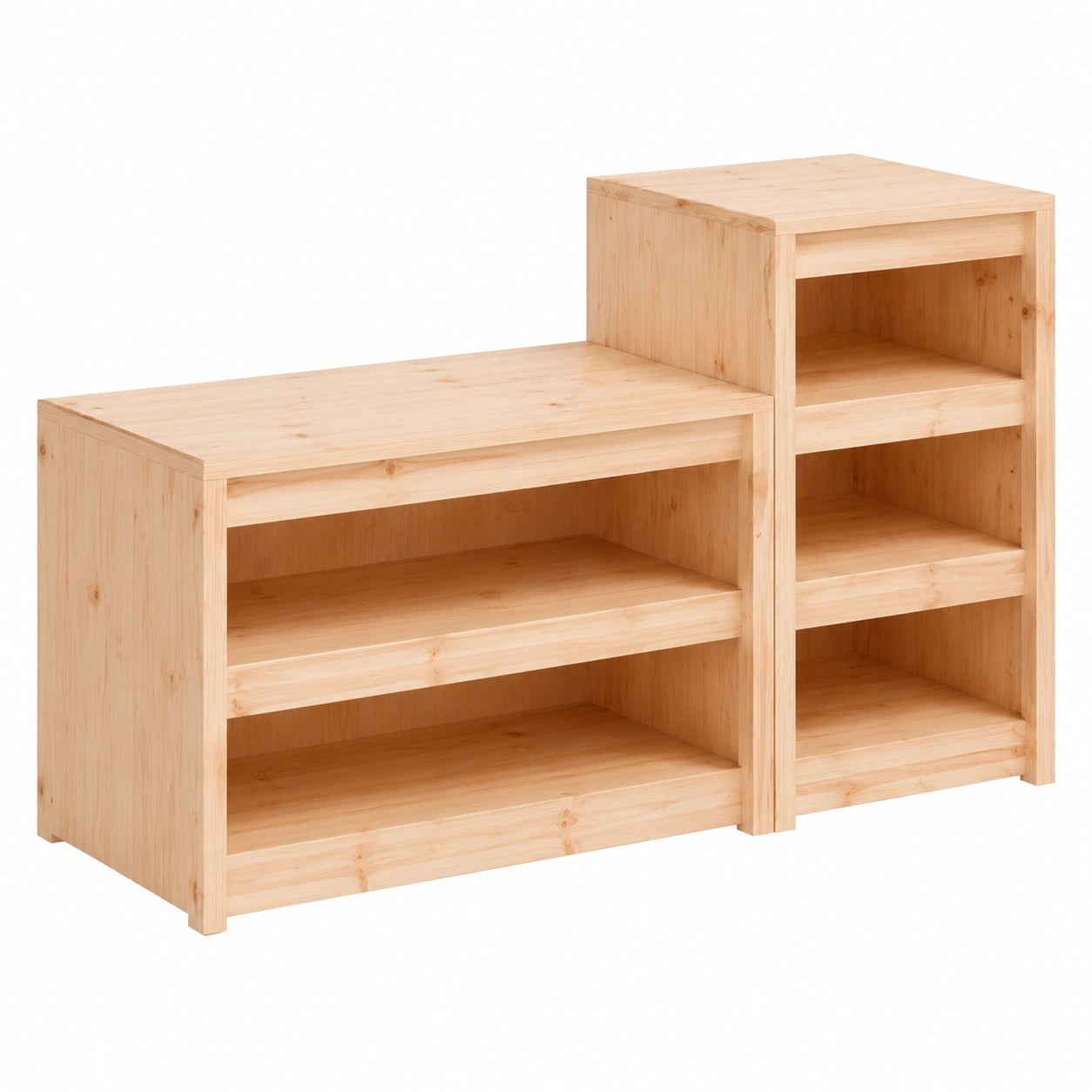 Set Cucina da Esterno in Legno Douglas per Giardino e Terrazza - Mobili Modulari 2 Pezzi con Ripiani per Accessori Barbecue