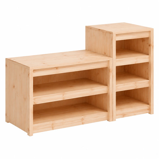 Set Cucina da Esterno in Legno Douglas per Giardino e Terrazza - Mobili Modulari 2 Pezzi con Ripiani per Accessori Barbecue