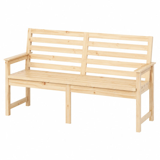 Panca da giardino in pino massello con design ergonomico per esterni, dimensioni 160x50x92 cm