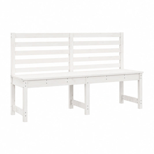 Panca da Giardino in Legno di Pino 158 cm con Schienale, Panchina Resistente per Esterni, Design Classico