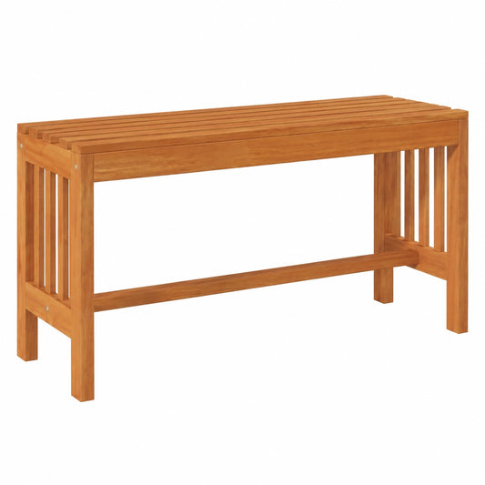Panchina da giardino in eucalipto massello 80 cm, design classico impermeabile, ideale per veranda o terrazza