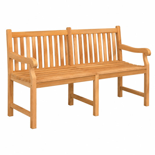 Panca in teak massello da giardino impermeabile 138 cm