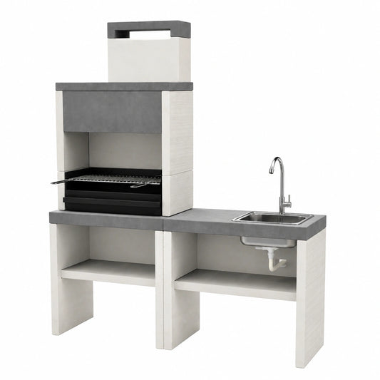 Grill TUOZI Plan 1 PLUS FULL con Lavello per Carbone e Legna
