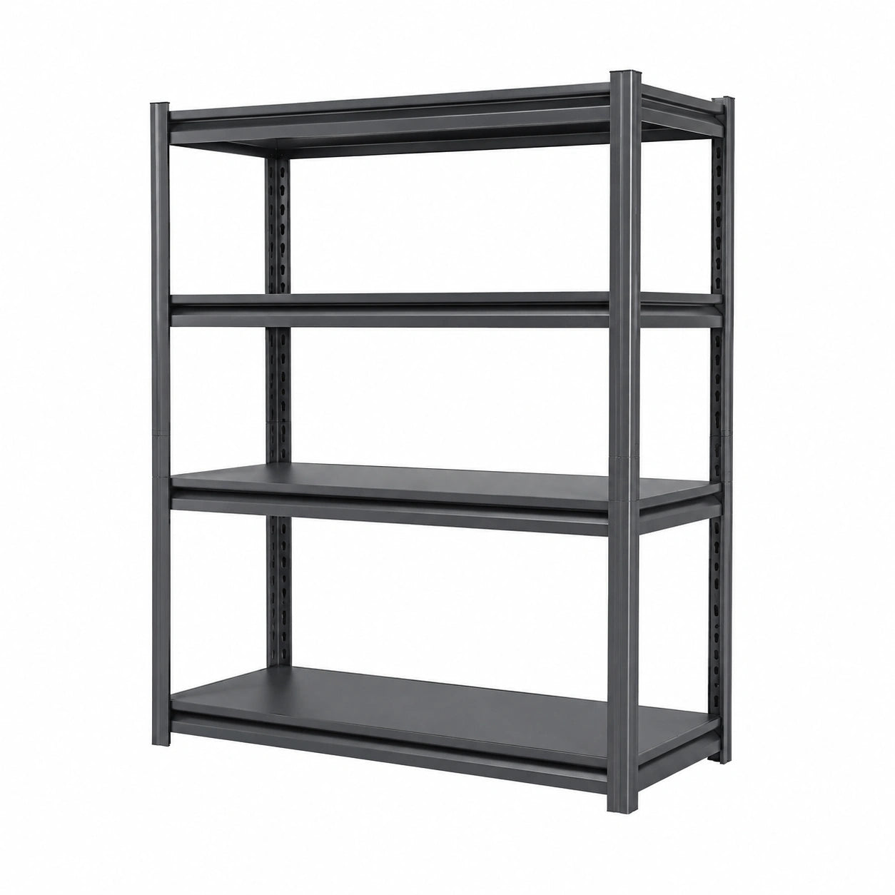 VEVOR Scaffalatura a 4 Ripiani Regolabili per Cucina e Magazzino, Nero, 1088.6 kg, 508x1016x1447 mm